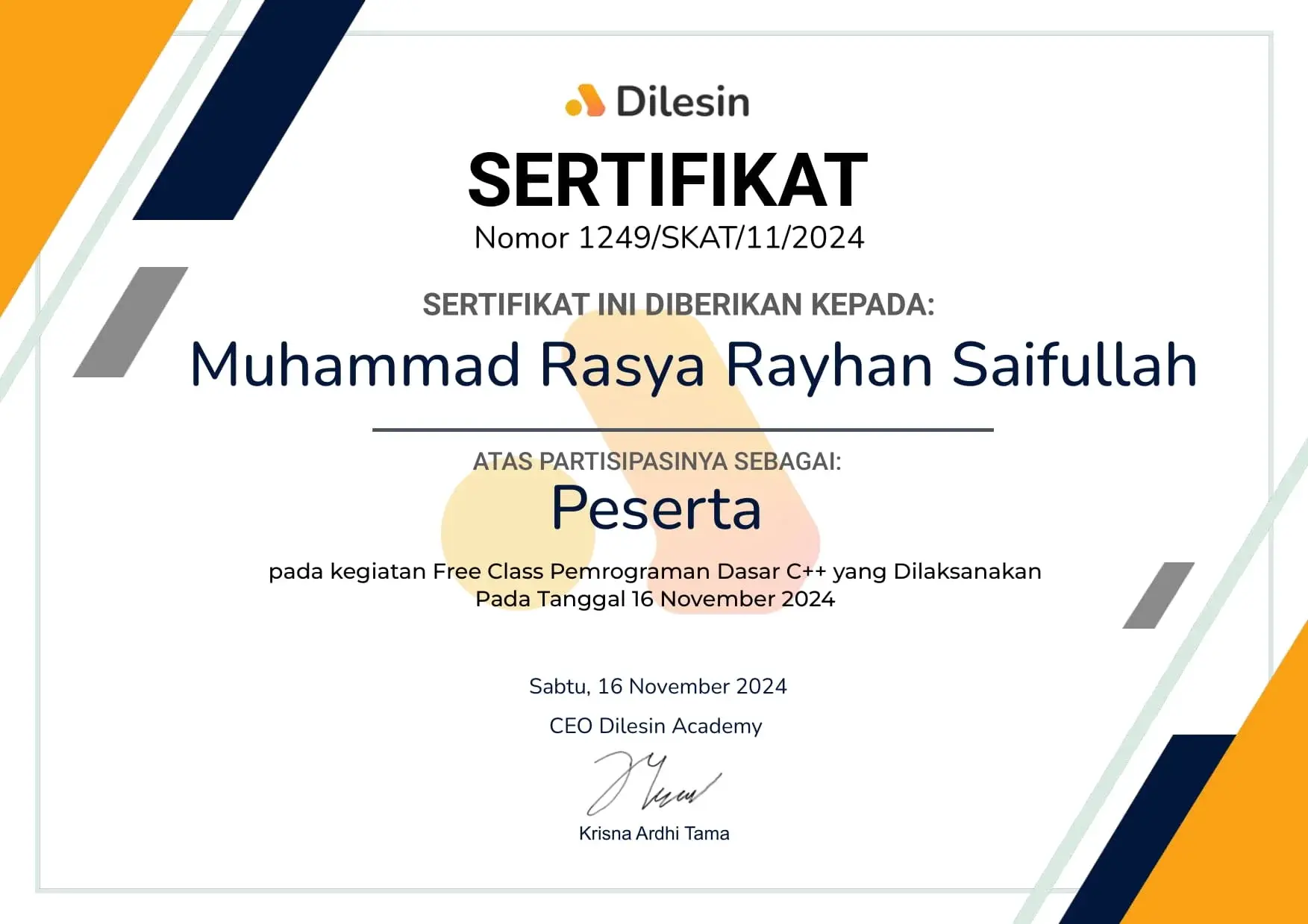 Sertifikat Muhammad Rasya Rayhan Saifullah  1