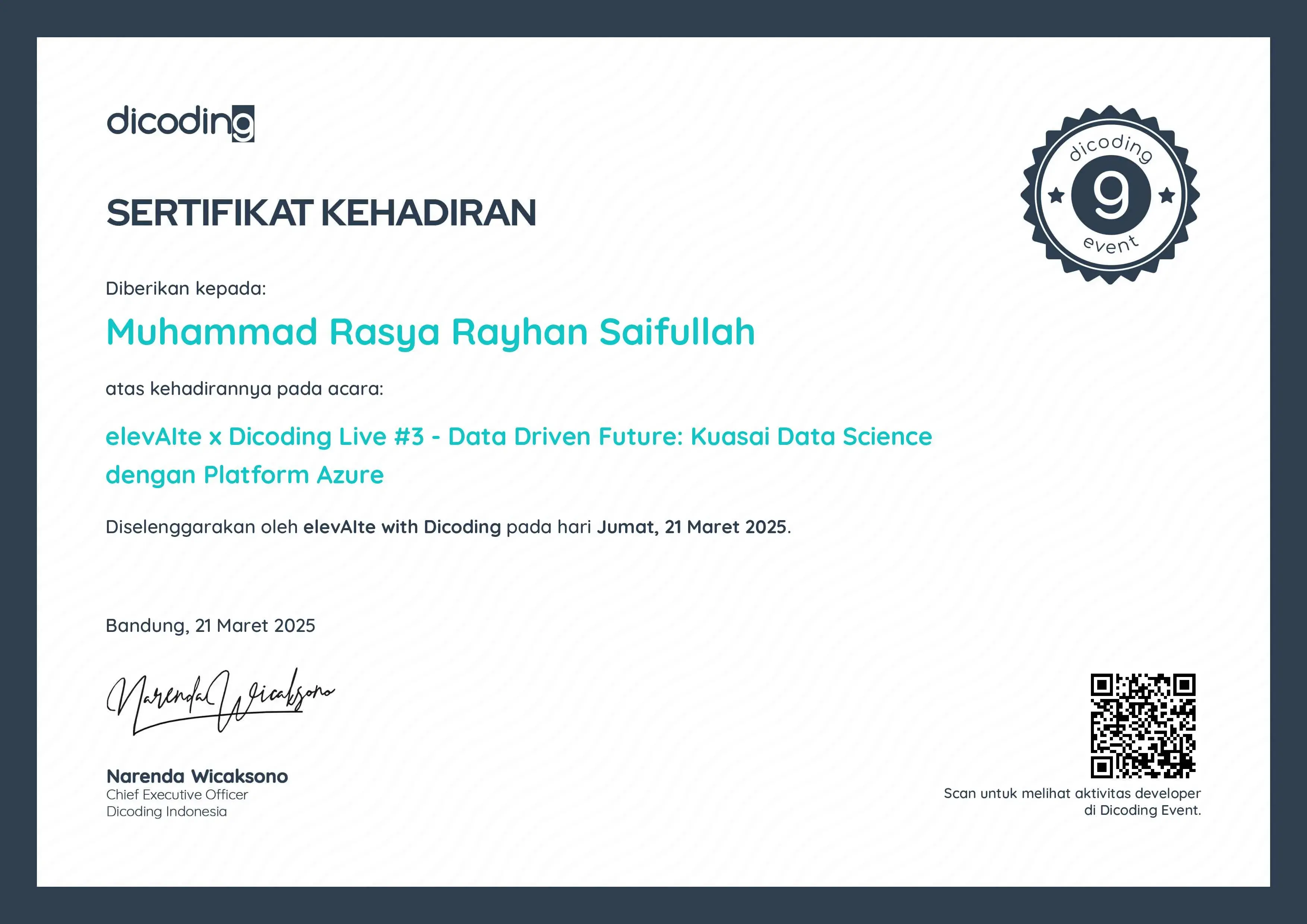 ElevAIte x Dicoding Live 3 - Data Science dengan Platform Azure